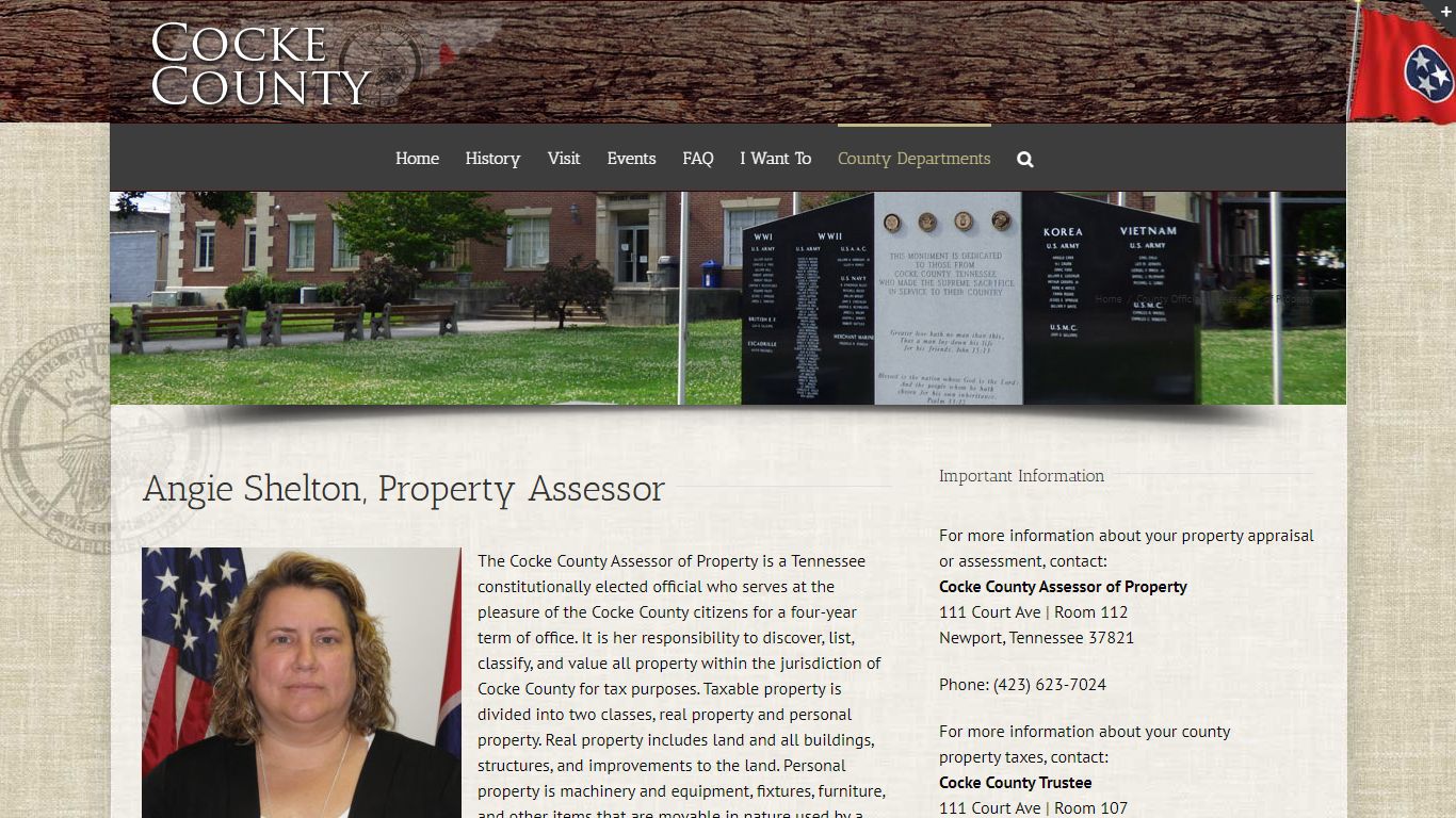 Assessor of Property – Cocke County Tennessee
