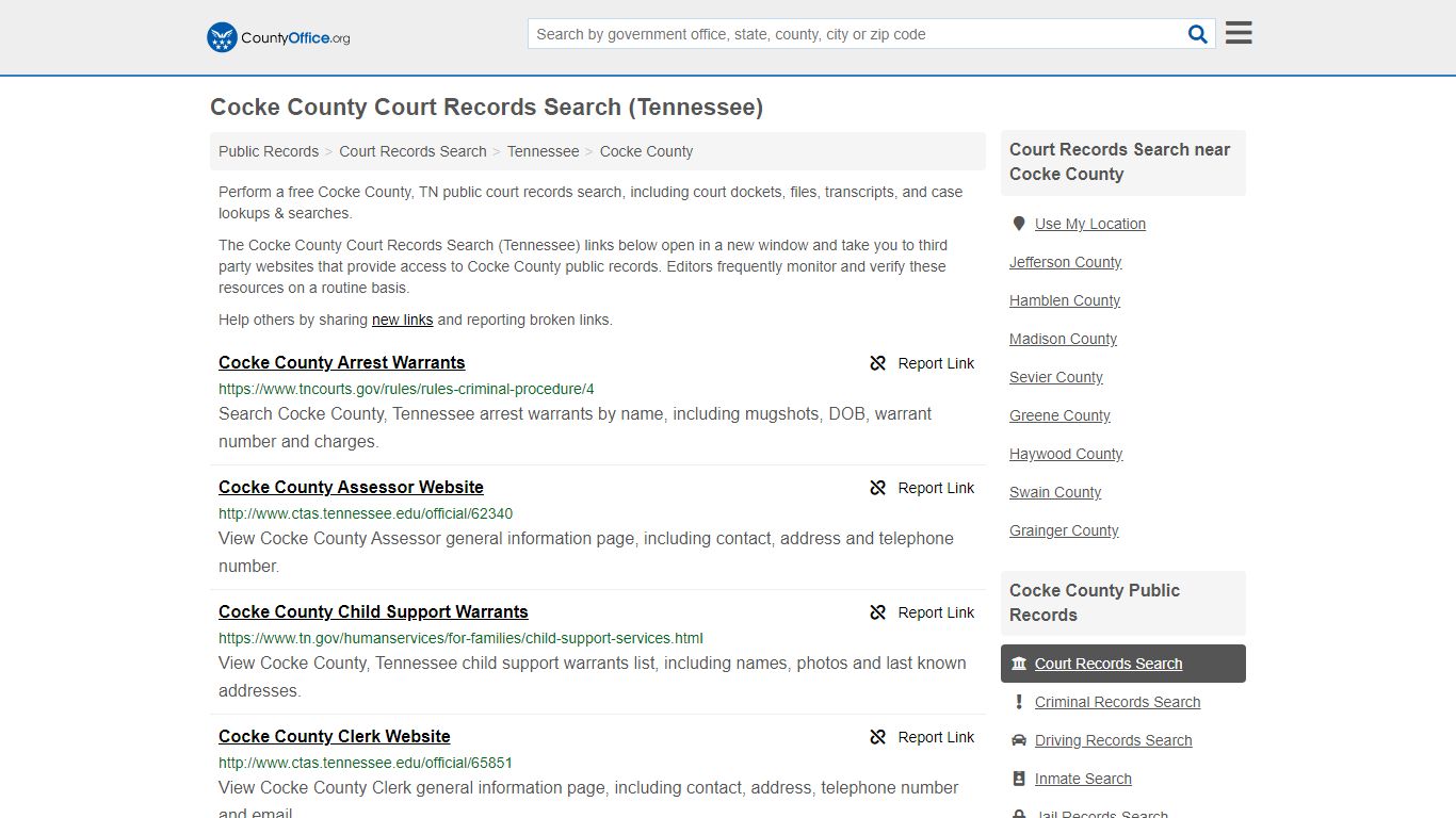 Court Records Search - Cocke County, TN (Adoptions ...